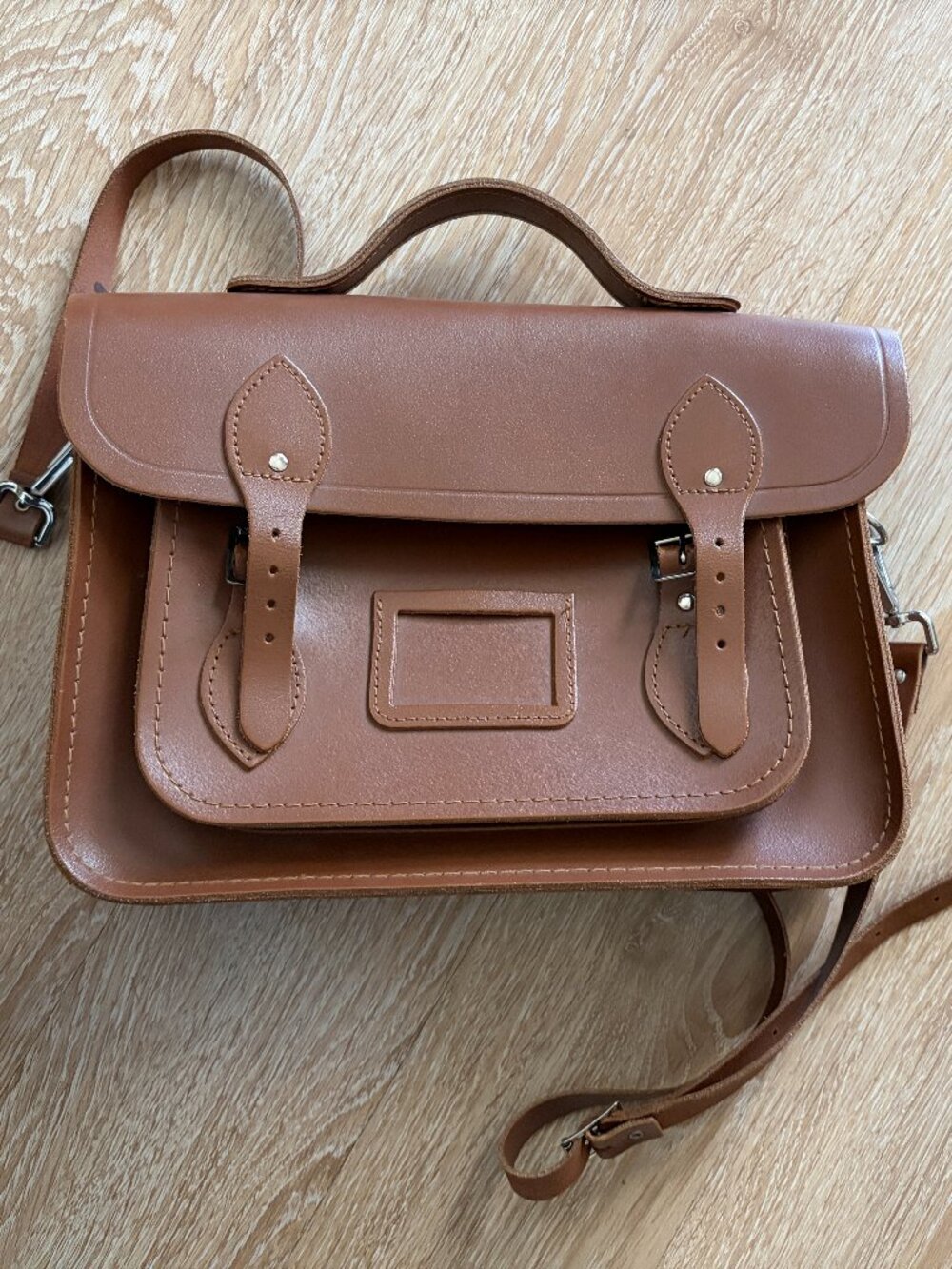 Vintage 2010s The Cambridge Satchel Company 13-inch Satchel (Batchel) in Camel